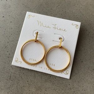 Mia Fiore Sterling Silver Gold Hoop Earring